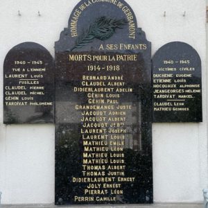 Gerbamont monument aux morts