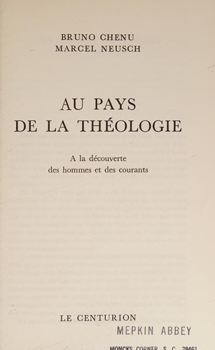 Au pays de la théologie b 082997
